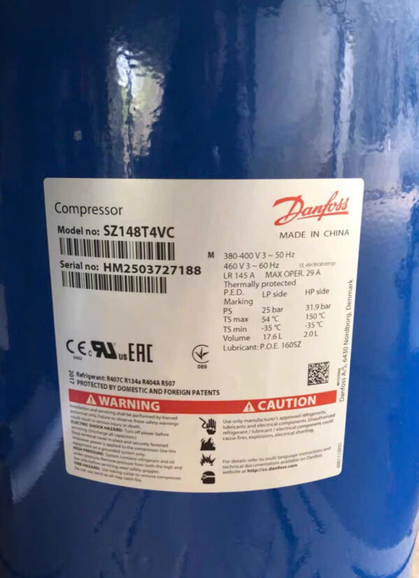 Máy Nén Danfoss SZ148T4VC Công Suất 12Hp Sẵn Hàng